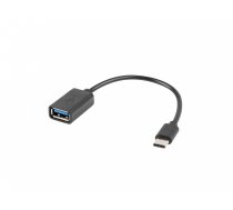 Adapter USB C(M)-USB-A  (F)2.0 0.15M OTG czarny