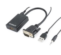 VGA to HDMI converter   15 cm black