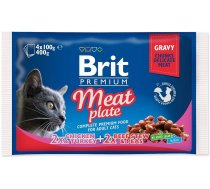 BRIT Premium Cat Meat Plate - wet cat food - 4x100g