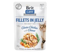 BRIT Care Fillets in Jelly chicken and cheese - wet cat food - 85 g