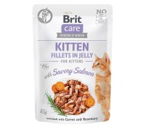 BRIT Care Fillets in Jelly salmon fillets - wet kitten food - 85 g