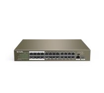 Tenda TEF1126P-24-250W network switch Unmanaged Fast Ethernet (10/100) Power over Ethernet (PoE) Grey