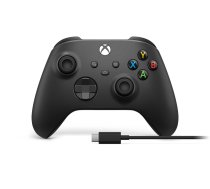 Microsoft Xbox Wireless Controller + USB-C Cable Black Gamepad Analogue / Digital PC, Xbox One, Xbox One S, Xbox One X, Xbox Series S, Xbox Series X