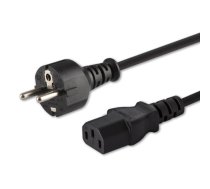 Cable SAVIO CL-138 (C13 / IEC C13 / IEC 320 C13 - Schuko M; 1,8m; black color)