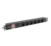 LANBERG POWER STRIP PDU RACK 19" (1U, 16A, 6X 230V PL, 2m)