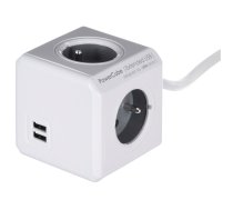 Allocacoc PowerCube Extended USB E(FR), 3m power extension 4 AC outlet(s)