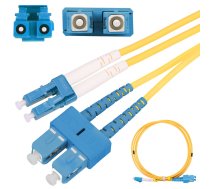 Extralink SC/UPC-LC/UPC | Fiber Optic Patch Cord | PVC, Single-mode, Duplex, G652D, 3mm, 1m (EX.3609)