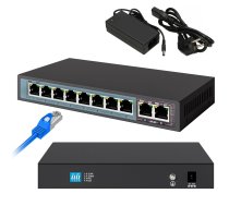 Extralink CERES | PoE Switch | 8x 100Mb/s PoE/PoE+, 2x RJ45 Uplink 100Mb/s, 96W  (EX.3906)