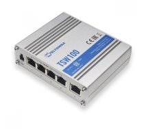 Teltonika TSW100 | PoE Switch | 5 x RJ45 1000Mb/s, 4 x PoE, 60W (TELTONIKA TSW100000000)