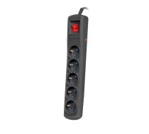 ARMAC R5 | Power strip | anti-surge system, 5 sockets, 1,5m cable, black  (R5 1.5M BLACK)