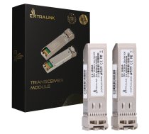 Extralink SFP+ 10G 2-pack | SFP+ Module | 10Gbps, LC/UPC, 850nm, 300m, multi mode, DOM, Dedicated to HP/Aruba  (EX.35955)