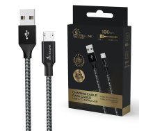 Extralink SMART LIFE CABLE 15W, USB-A TO MICRO-USB, 100CM, PVC, 5V 2.4A, BLACK  (CABESL09)