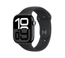 APPLE WATCH SERIES 10 (GPS) 42MM ALUMINUM CASE WITH BLACK SPORT BAND - S/M - JET BLACK  (MWWE3ET/A)