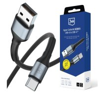 3MK Hyper Cable N-SERIES USB-A to USB-C 1m 9V/2A 18W QC 3.0 black (5903108680318)