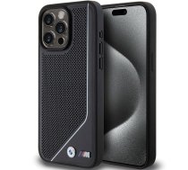 BMW BMHMP15L23PUCPK iPhone 15 Pro 6.1" czarny/black hardcase Perforated Twisted Line MagSafe  (BMHMP15L23PUCPK)