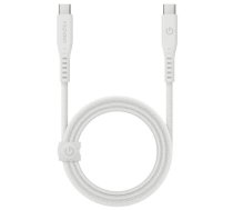 Energea kabel Flow USB-C - USB-C 1.5m biały/white 240W 5A PD Fast Charge  (CBL-FLCC-WHT150M)