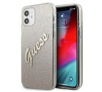 GUESS GUHCP12SPCUGLSGO iPhone 12 mini 5,4" złoty/gold hardcase Glitter Gradient Script  (GUHCP12SPCUGLSGO)