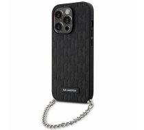 Karl Lagerfeld KLHCP14LSACKLHPK iPhone 14 Pro 6.1" czarny/black hardcase Saffiano Monogram Chain  (KLHCP14LSACKLHPK)