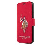 U.S. Polo Assn. US Polo USFLBKP12SPUGFLRE iPhone 12 mini 5,4" czerwony/red book Polo Embroidery Collection  (USFLBKP12SPUGFLRE)