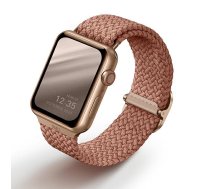 uniq pasek Aspen Apple Watch 44/42/45 mm Series 1/2/3/4/5/6/7/8/9/SE/SE2 Braided różowy/grapefruit pink  (UNIQ-44MM-ASPPNK)