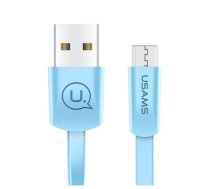 USAMS U2 microUSB flat cable 1.2m blue/blue SJ201MIC04 (US-SJ201)  (SJ201MIC04)