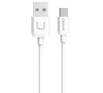 USAMS U-Turn microUSB cable 1m white/white 2A MICUSBXD02 (US-SJ098) (MICUSBXD02)