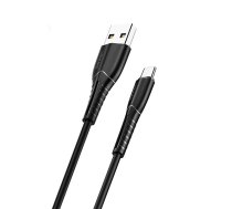 USAMS Kabel U35 microUSB 2A Fast Charge 1m czarny/black SJ365USB01 (US-SJ365)  (SJ365USB01)