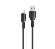 USAMS Kabel U68 microUSB 2A Fast Charge 1m czarny/black SJ502USB01 (US-SJ502)  (SJ502USB01)