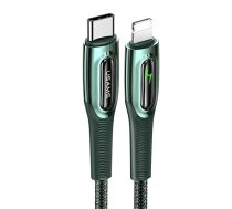 USAMS Braided USB-C to Lightning Smart Power-off 20W PD Cable 1.2m dark green/dark green SJ518USB02 (US-SJ518)  (SJ518USB02)