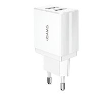 USAMS Network charge. 2xUSB T24 2.1A white /white (only head) CC90TC01 (US-CC090)  (CC90TC01)