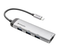 Verbatim Adapter Hub USB-C - 4xUSB-A 3.2 aluminiowy/aluminum 49147  (49147)