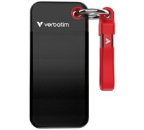 Verbatim External Drive Pocket SSD 256GB USB-C 3.2 gen.2 black-red 32417 (32417)