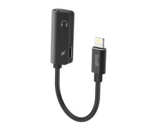 Budi Lightning to AUX mini jack 3.5mm adapter + Lightning  (black)  (137)