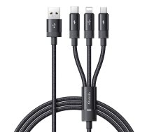 Mcdodo 3in1 USB to USB-C / Lightning / Micro USB Cable,  CA-5790, 3.5A, 1.2m (black)  (CA-5790)