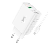 XO Wall charger  L120 3x USB, 1x USB-C, 18W (white)  (L120)