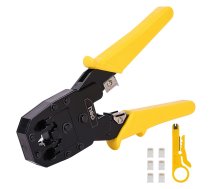 Deli Tools Ethernet Crimper 4/6/8P RJ45/RJ14/RJ12/RJ9  EDL2468 (yellow)  (EDL2468)