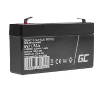 GREEN CELL Maintenance-free AGM VRLA Battery AGM52 6V 1.2Ah (for alarm system, cash register, toy)  (AGM52)