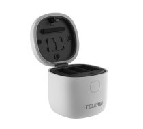 Telesin 3-slot waterproof charger Allin box  for GoPro Hero 12 / Hero 11 / Hero 10 / Hero 9  (GP-BTR-904-GY)