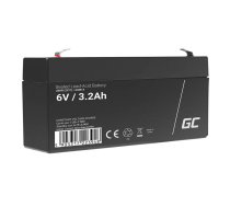 GREEN CELL Maintenance-free AGM VRLA Battery AGM14 6V 3.2Ah (for alarm system, cash register, toy)  (AGM14)