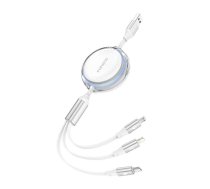 Foneng X113 3-in-1 Cable, 1.1M, White (X113 white)