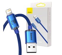 Baseus Crystal Shine cable USB to Lightning, 2.4A, 1.2m (blue)  (CAJY000003)