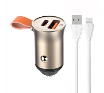 LDNIO C509Q USB, USB-C 30W Car charger + Lightning cable Cable  (C509Q Lightning)