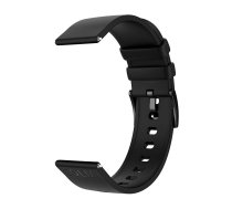 Colmi Silicone Smartwatch Strap Black 22mm  (Strap Silicone Black)