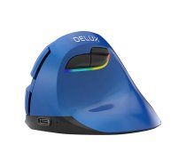 Delux Wireless Vertical Mouse  M618Mini BT4.0 + 2.4Ghz 4000DPI RGB (blue)  (M618 Mini BLUE)