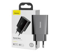 Baseus Speed Mini Quick Charger, USB-C, PD, 3A, 20W (black)  (CCFS-SN01)