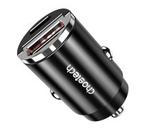 CHOETECH Car Charger  TC0006 1x USB-A, 1x USB-C 30W PD 3.0 (black)  (TC0006)