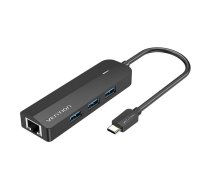 Vention USB-C to 3x USB 3.0, RJ45, Micro-B Hub  TGPBB 0.15m Black  (TGPBB)