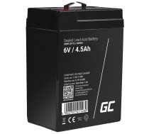 GREEN CELL Maintenance-free AGM VRLA Battery AGM02 6V 4.5Ah (for alarm system, cash register, toy)  (AGM02)