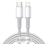 Baseus USB-C to Lightning High-Density Braided Cable, 20W, PD, 2m (white) (CATLGD-A02)