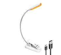 Glocusent Wireless lamp clip-on book light, USB-C (White)  (GLCSNTBL105W)